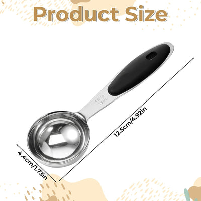 Cucharada medidora café acero inox con agarre silicona