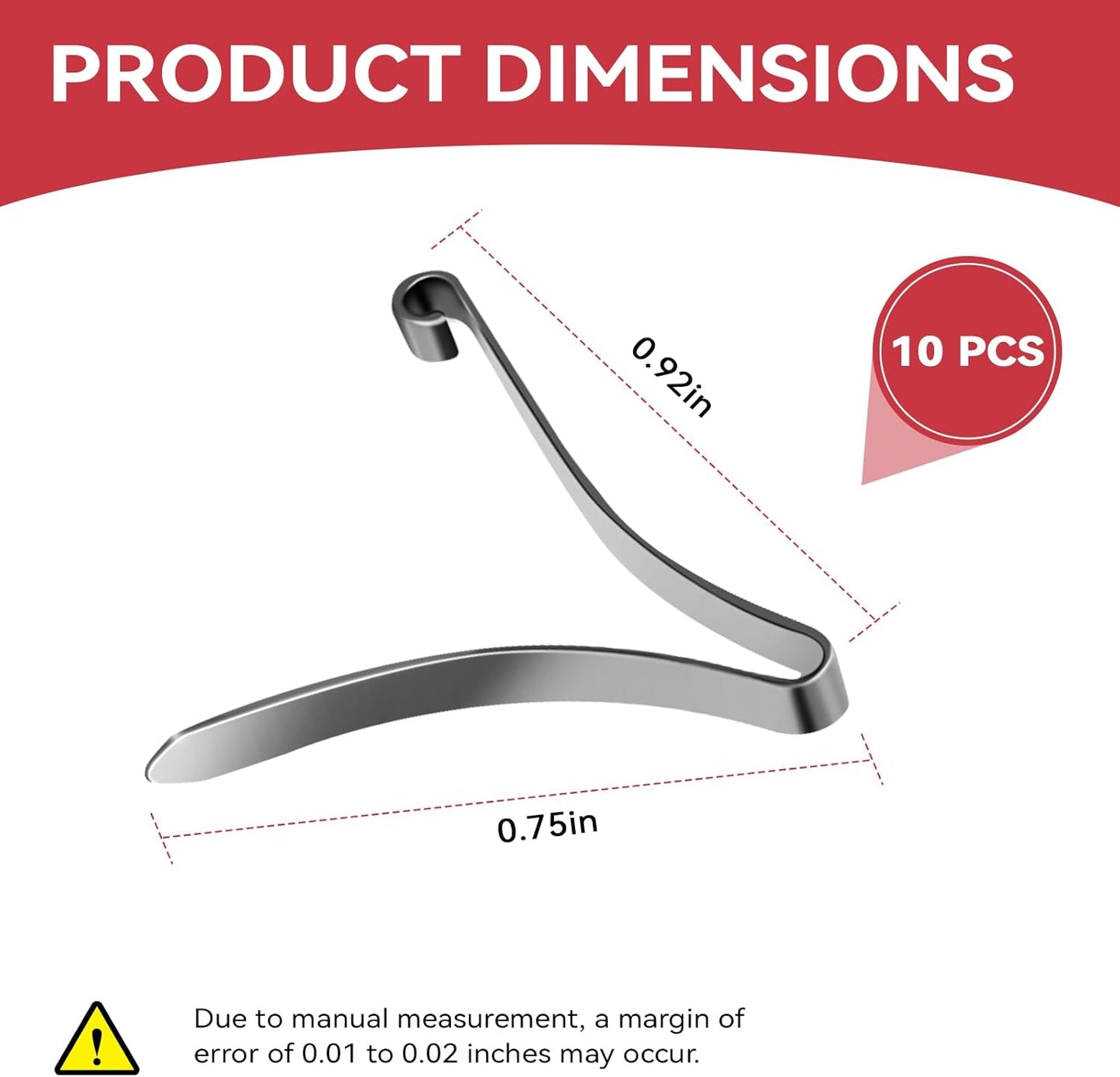 Pack 10 Muelles Tijera Medianos Cuchillo 3pulg