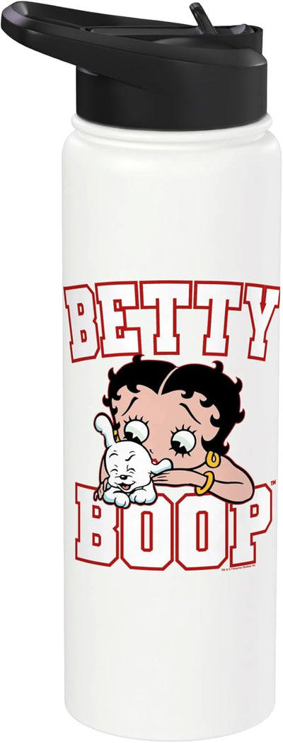 Fuente Betty Boop con botella de agua aislada de acero inoxidable