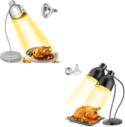 Lámpara calor doble cabezal 500W negro y 250W