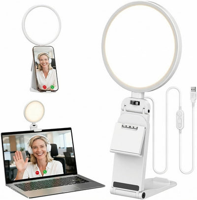 Anillo luz 5pulg para videoconferencia 50 modos selfie