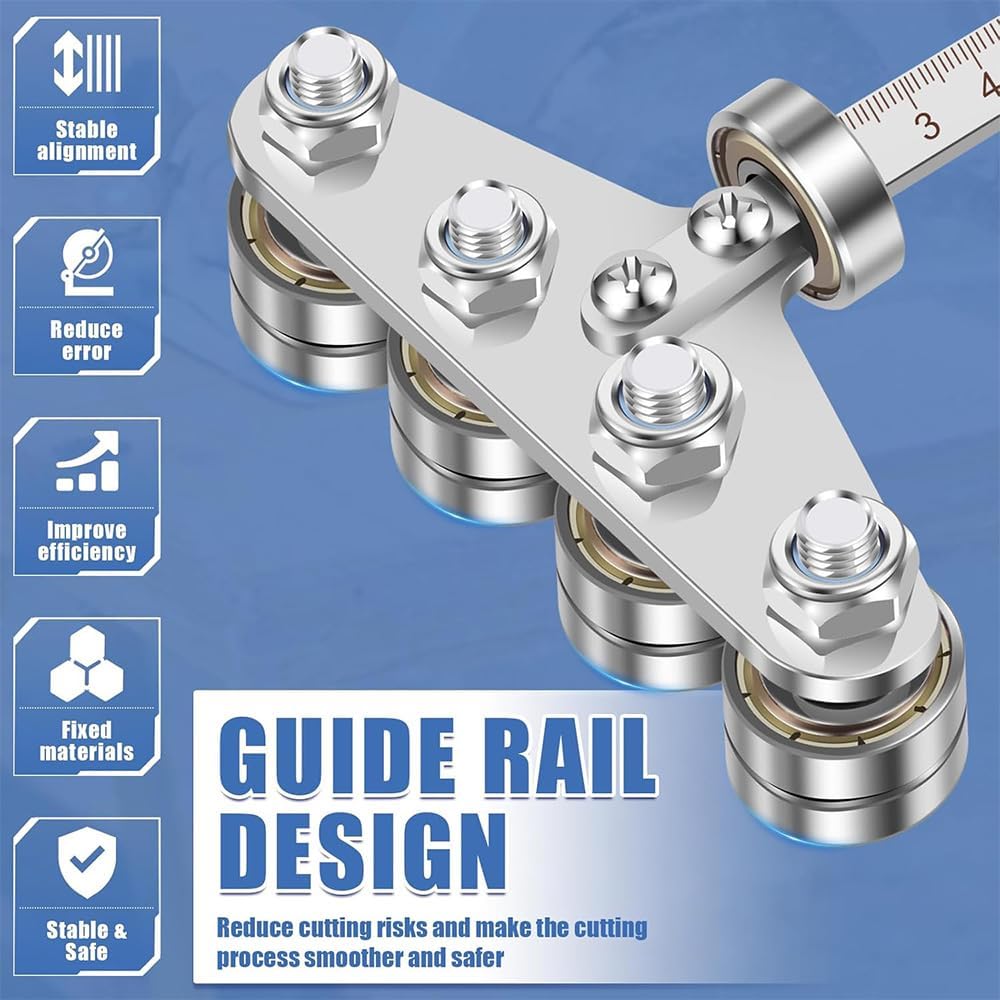 Riel guía sierra circular acero inox ajustable 19.7in
