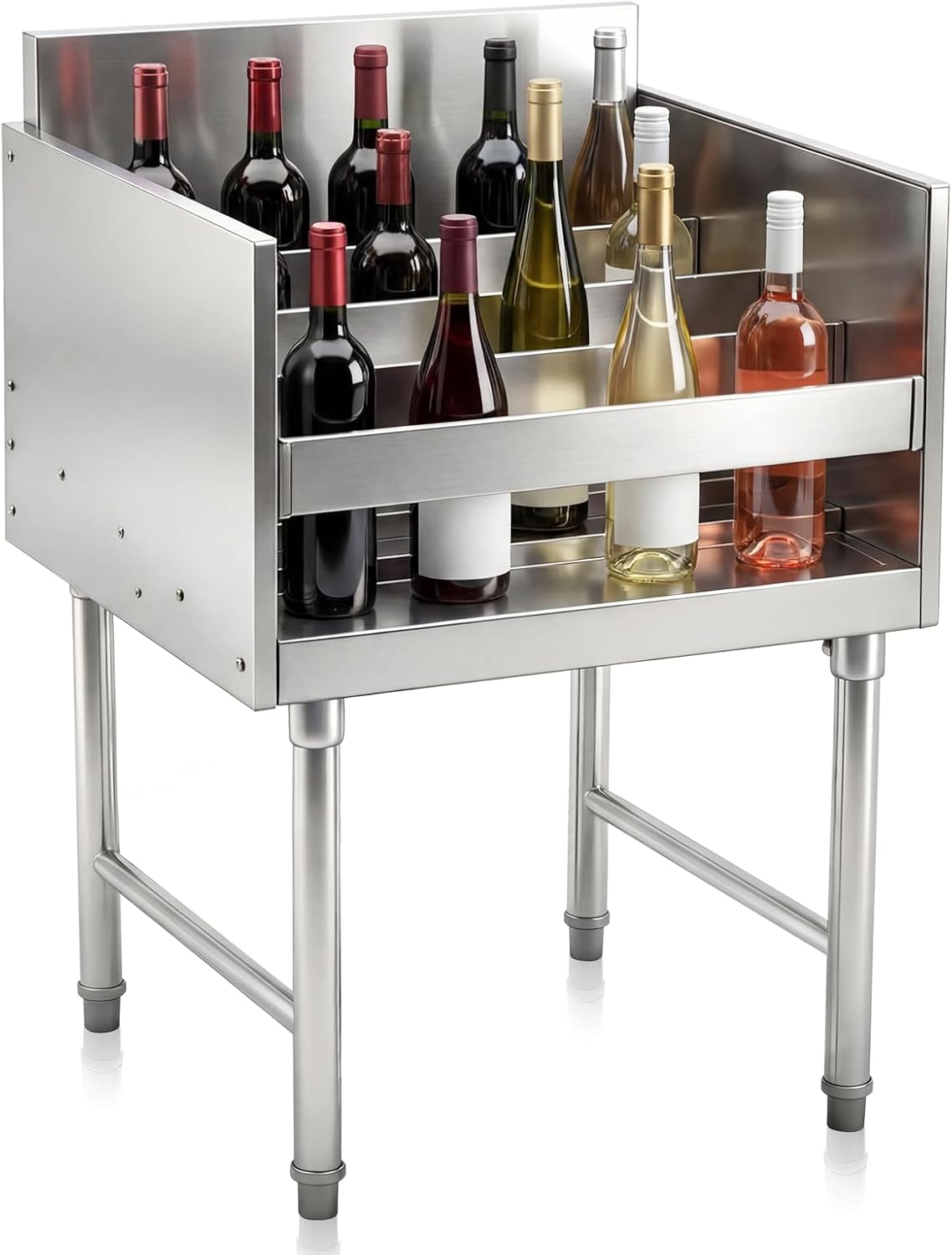 Estante para bebidas de acero inoxidable 4 niveles Zonon