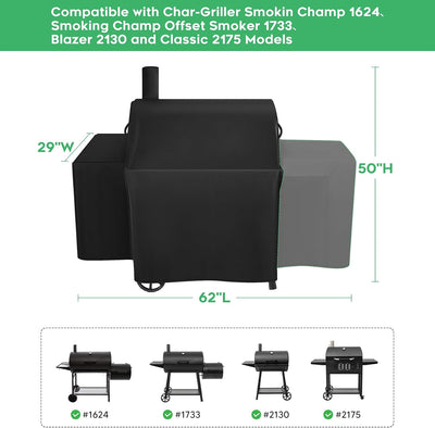 Cubierta parrilla 600D para Smokin Champ 1624 y modelos similares