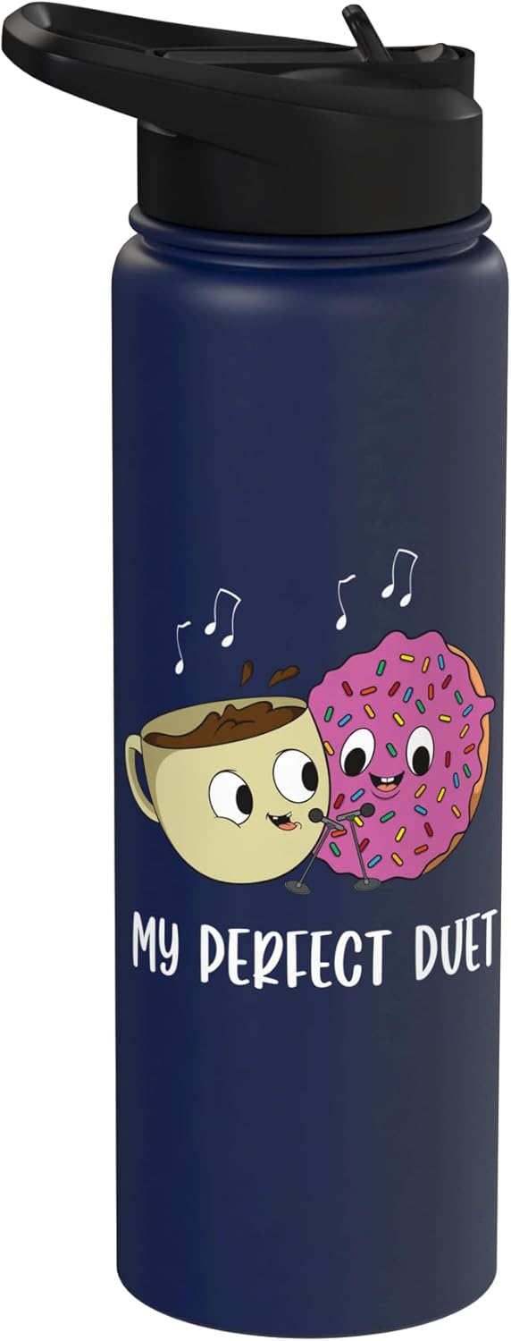 Botella térmica acero inox para amantes de donuts