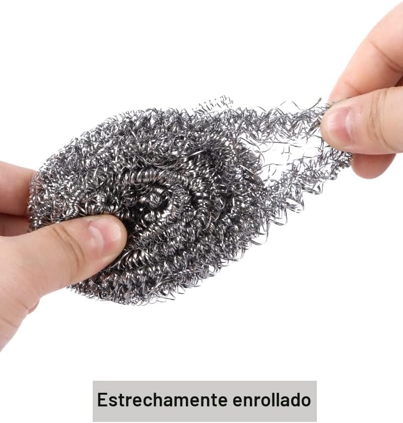 12 Pzas Estropajos Acero Inox para Cocina