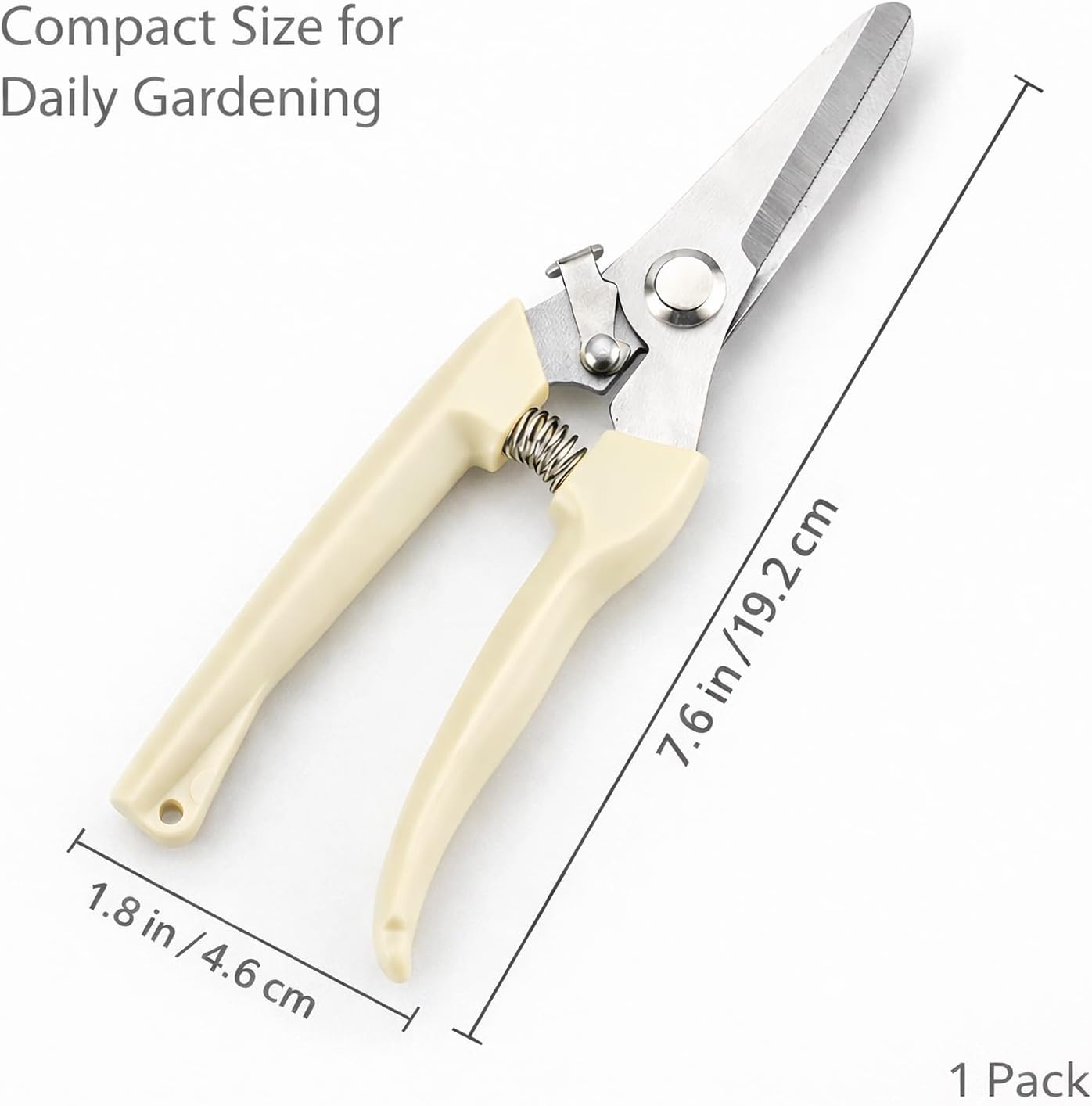 Tijeras jardinería acero inox agarre cómodo 1 pack