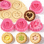 Set 4 cortadores galletas 3D redondos ondulados