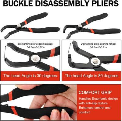Set 2 Alicates Pasador Empuje Kit Extracción Clips