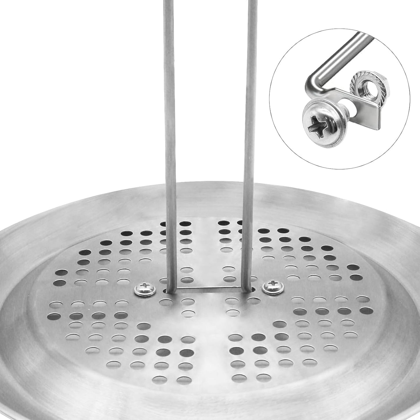 Kit soporte freidora pavo acero inox con bandeja