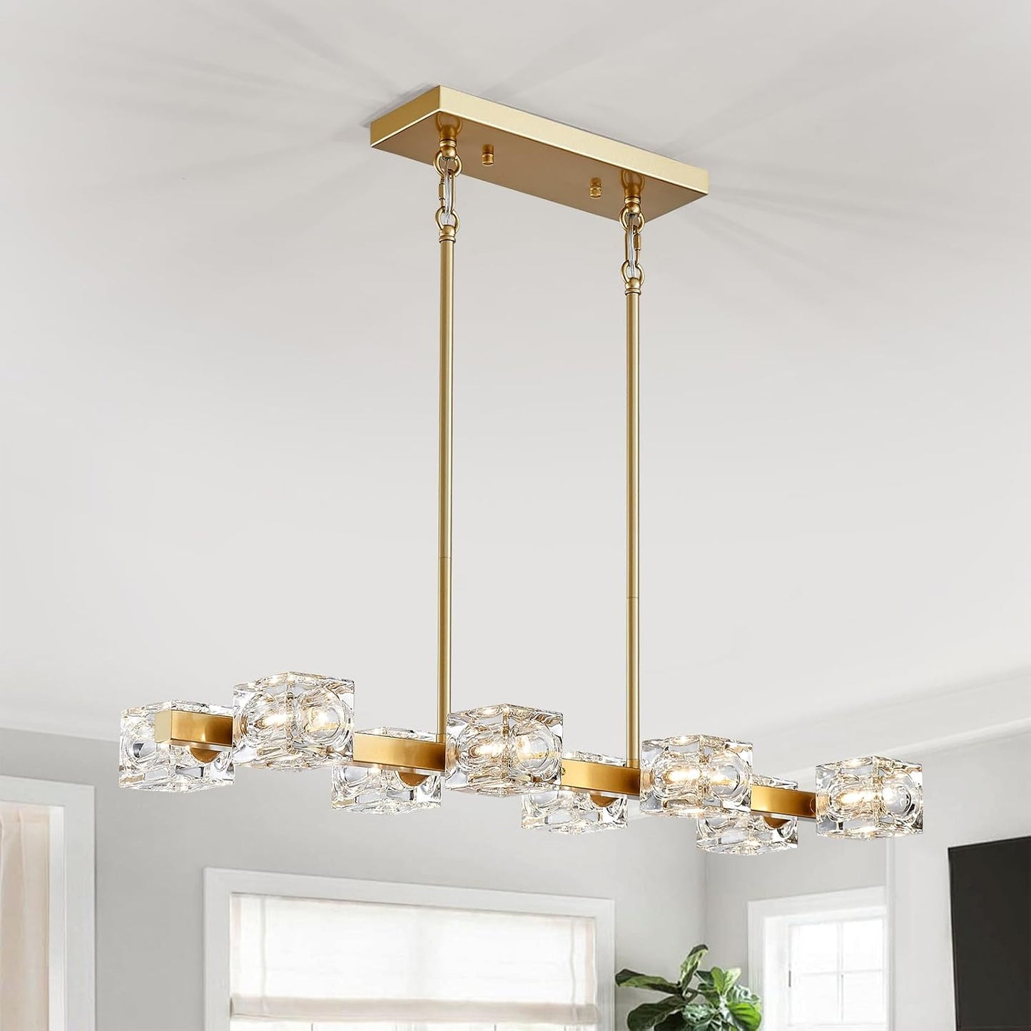 Candelabros dorados 8 luces para comedor sala dormitorio