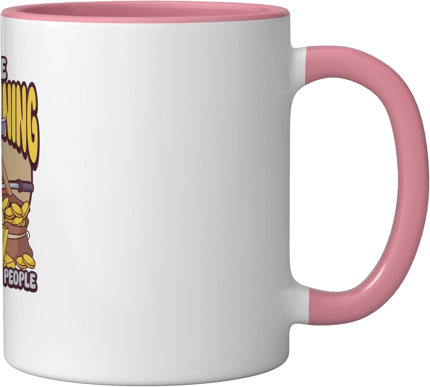 Taza Cerámica para Busca Oro Rosa/Blanca