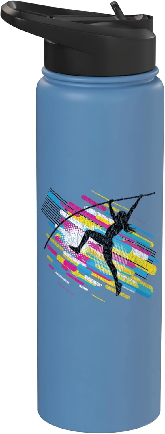 Botella de agua aislada de acero inoxidable retro