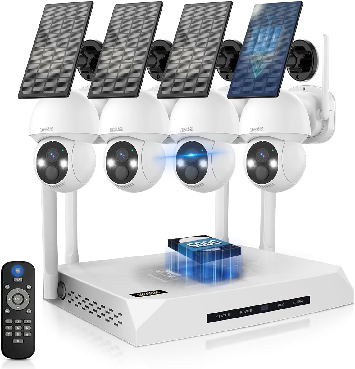 Cámara PTZ inalámbrica solar 4MP cobertura 360° para hogar