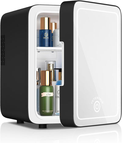 Refrigerador maquillaje con espejo LED 4L para dormitorio