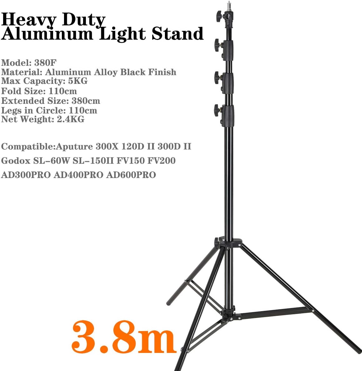 Soporte trípode aluminio para luces Aputure estudio
