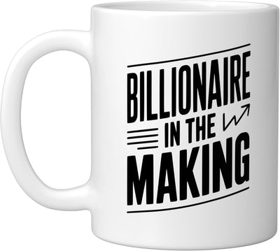 Taza de cerámica con cita motivacional Billionairepulgadathe
