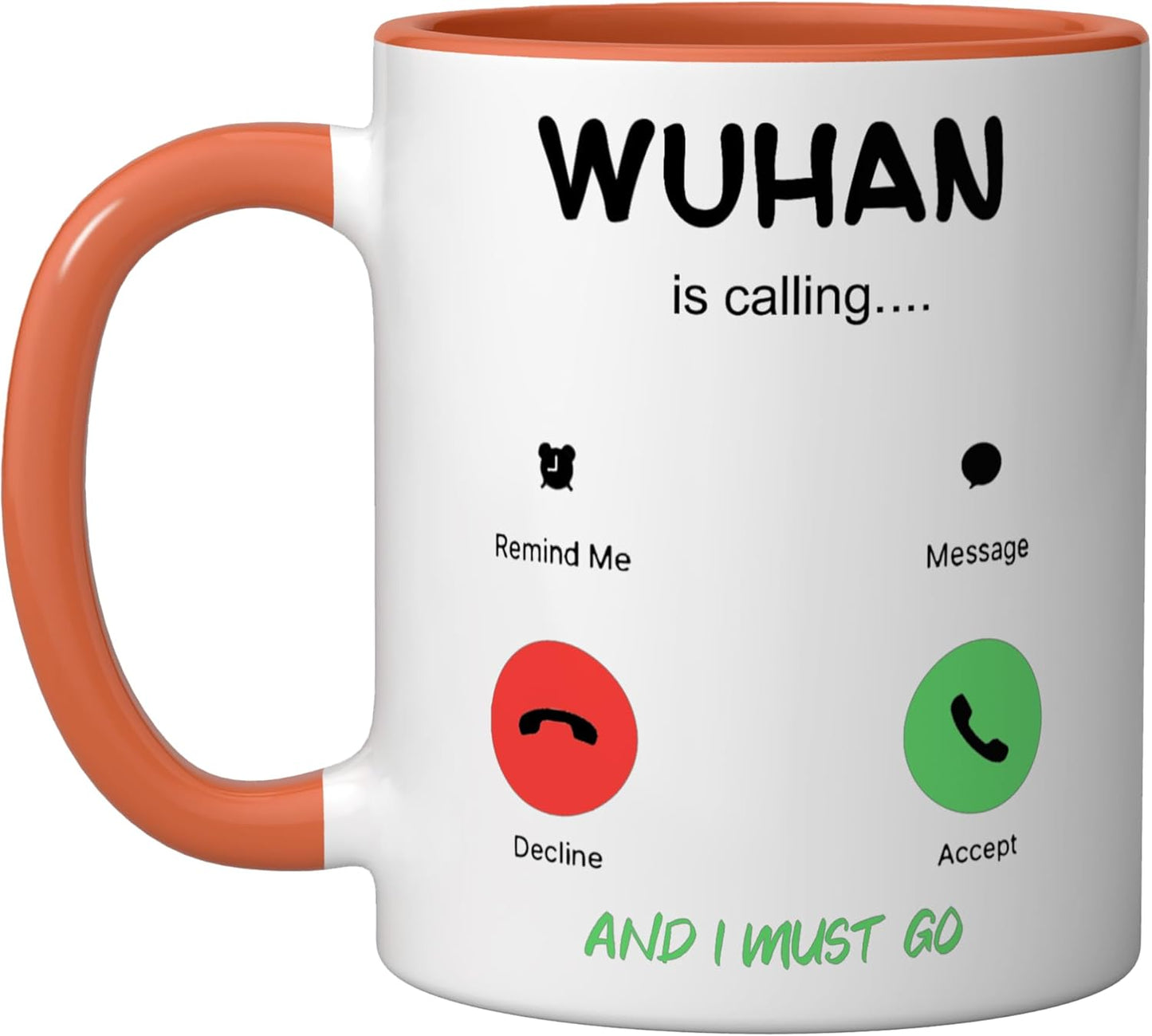Taza Cerámica Viaje China Naranja/Blanco