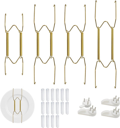 Perchas para placas pared set 4 soportes ajustables acero inox