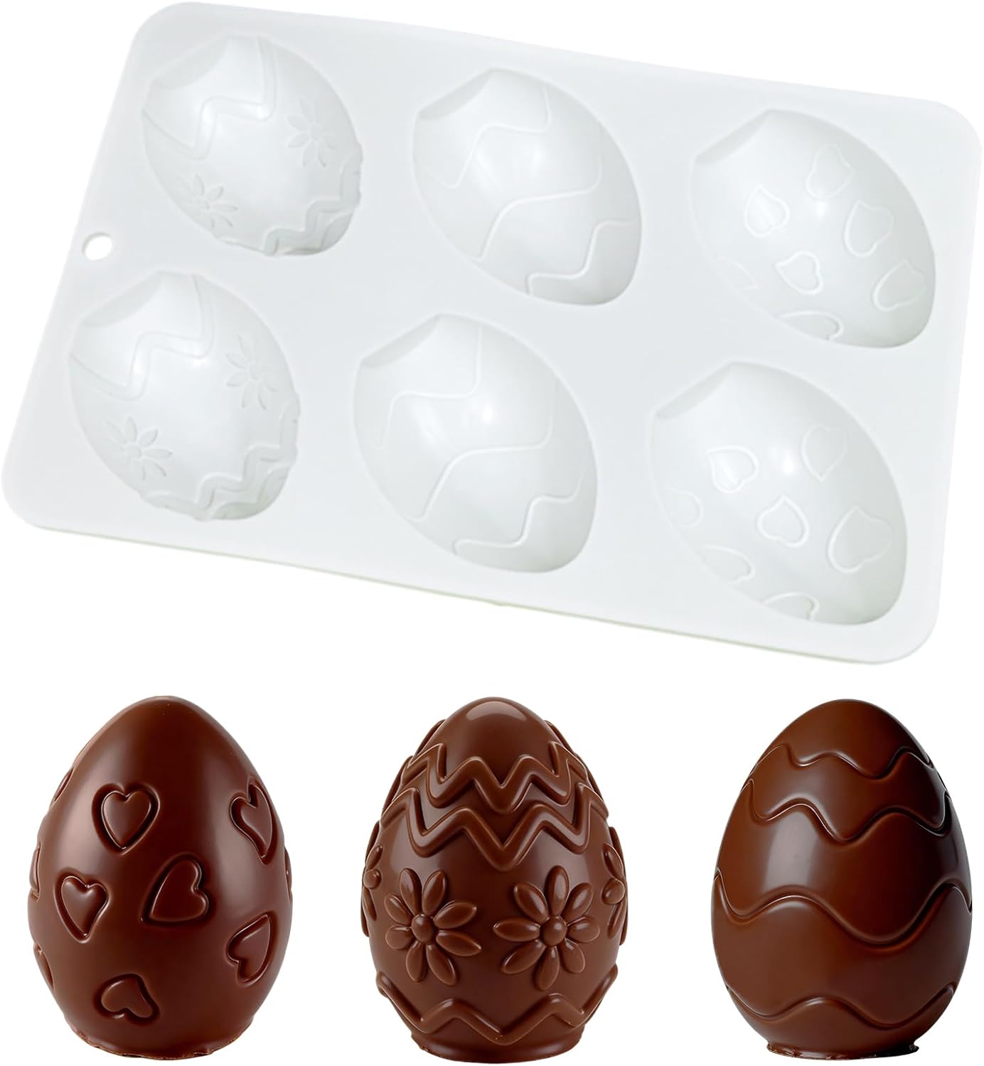 Molde de silicona antiadherente para pastel de Pascua, pudín de gelatina, helado, pan, muffins y jabón
