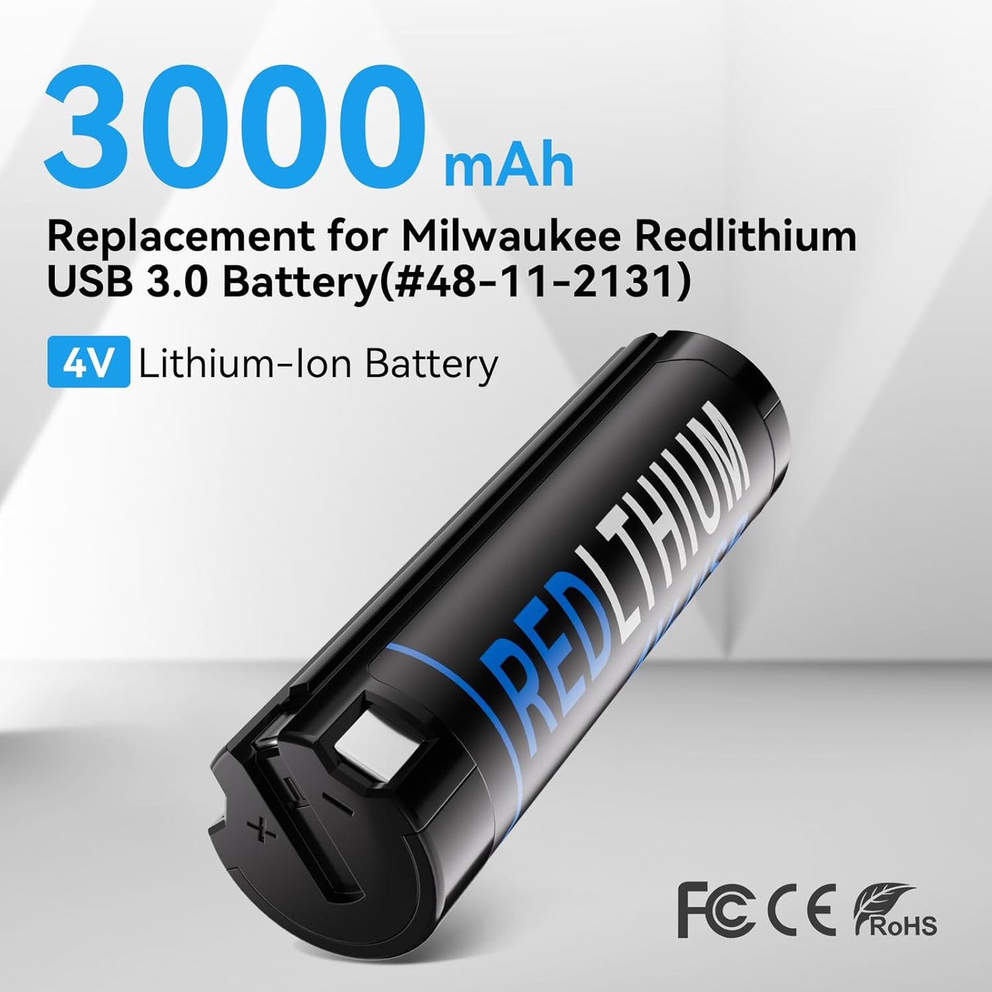 Repuesto batería USB litio rojo MK 48-11