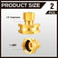 Adaptador manguera jardín latón 3/8x3/4 FHT giratorio 2uds