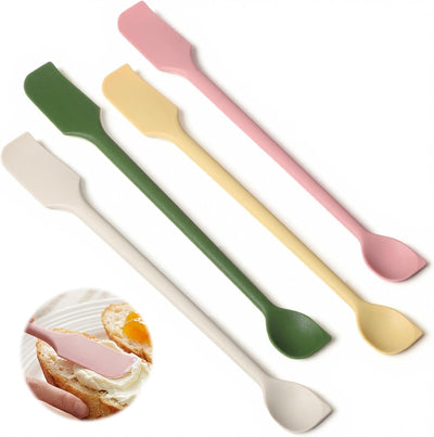 Espátulas de silicona para frascos, cosméticos y cocina con doble cabeza
