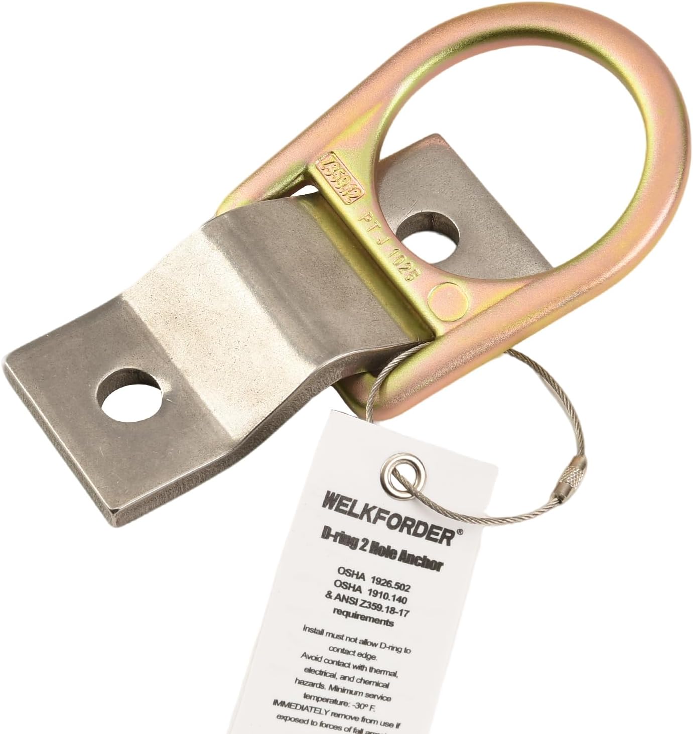 Anclaje hormigón con anilla D 2 agujeros reutilizable acero inox