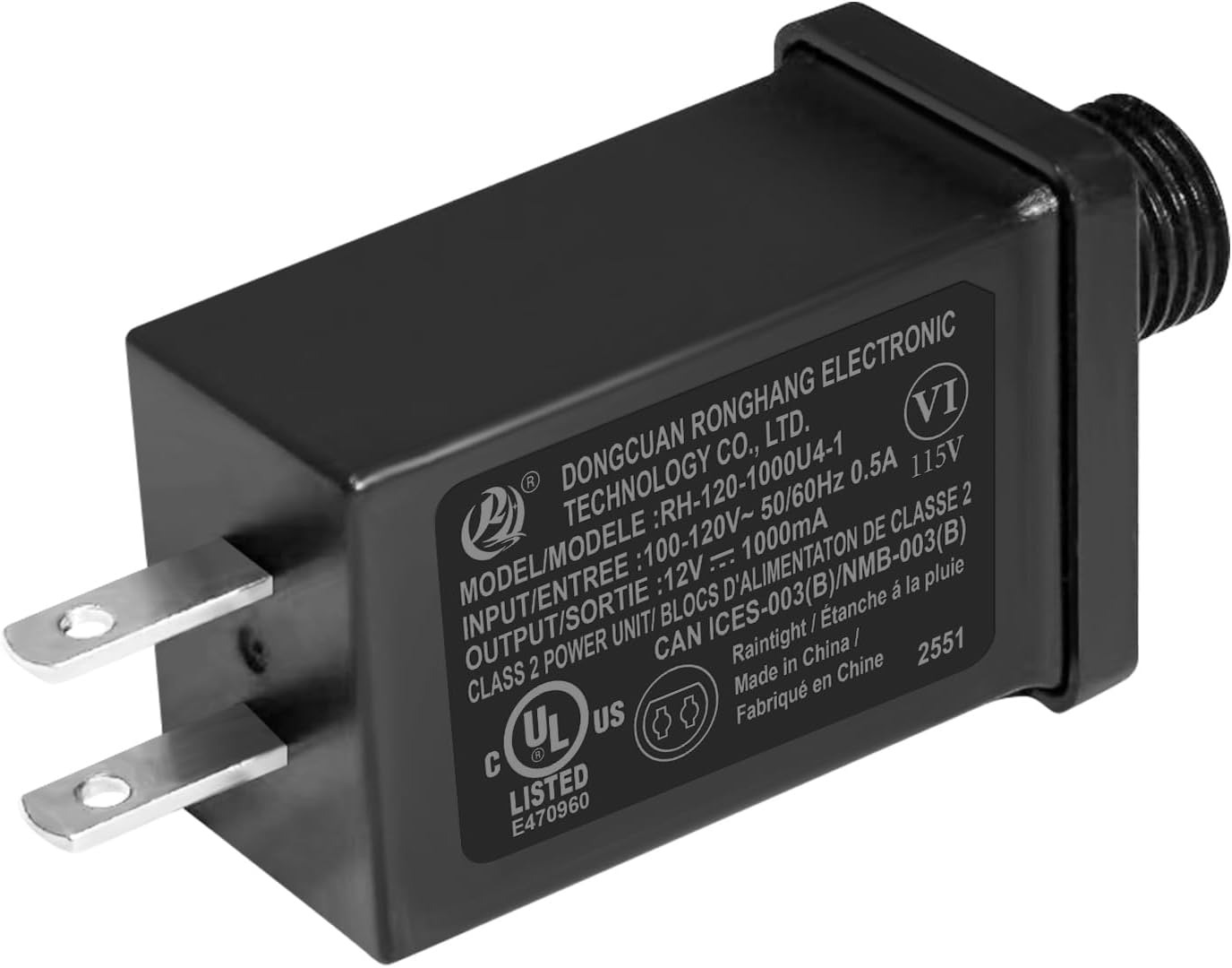 Controlador LED 12V IP44 enchufe US luces Navidad