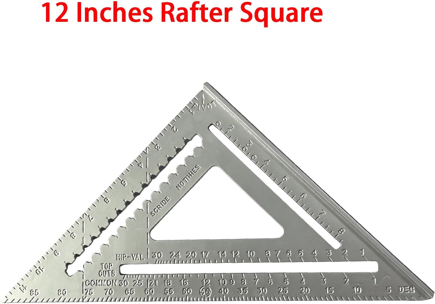 Escuadra aluminio 12pulg básculas grabadas herramienta carpintería