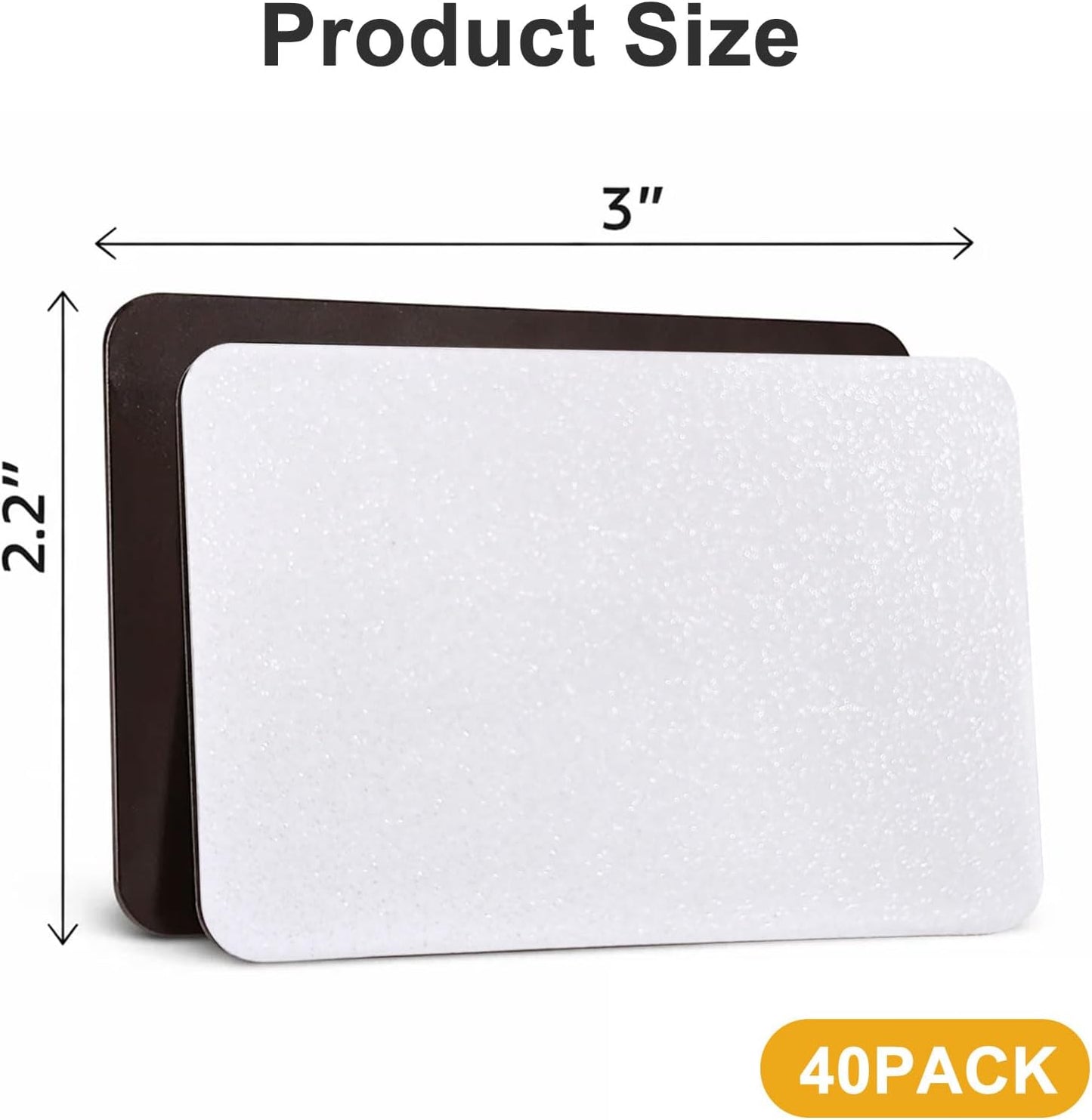 40 imanes rectangulares blancos de sublimación 2.2 x 3 pulgadas para prensa de calor
