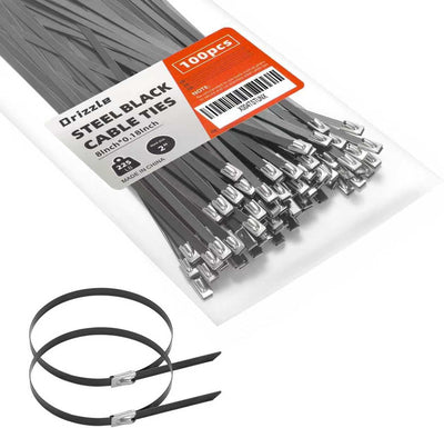 Cable ties acero inox 304 epoxy 8 pulg 100 pzas para maquinaria