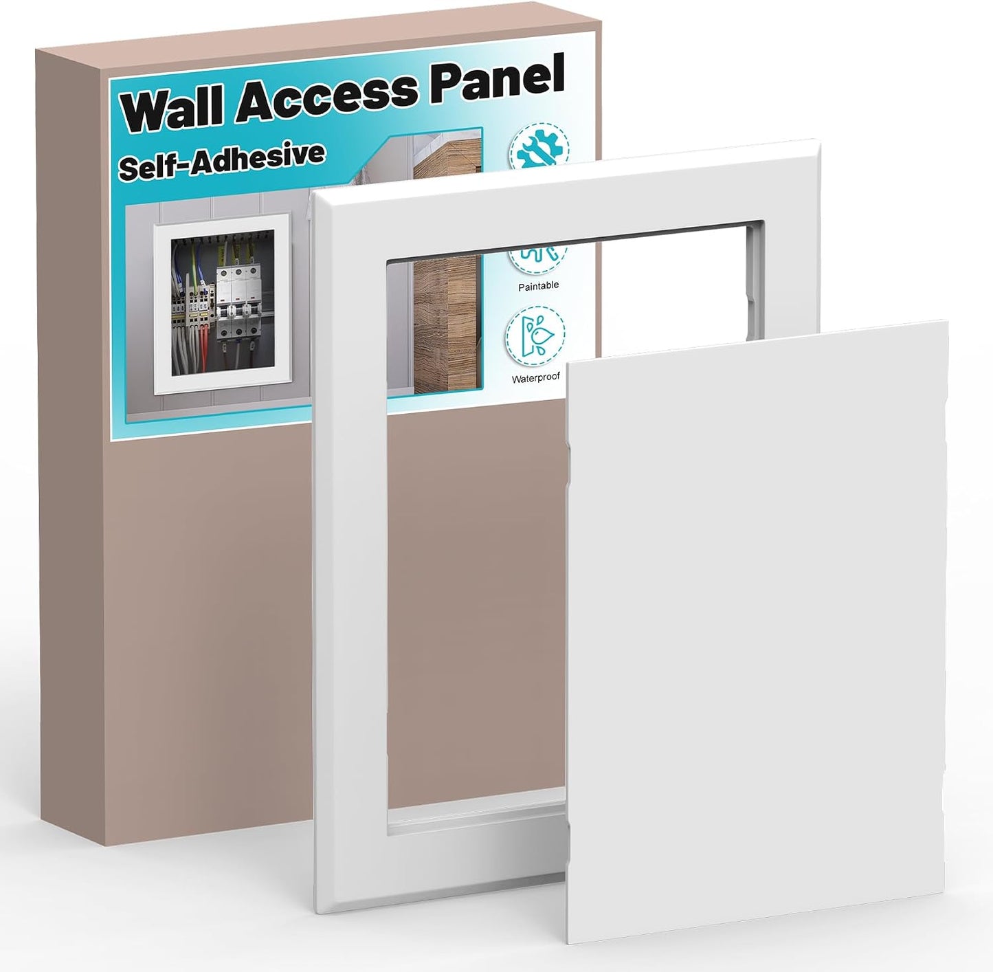 Panel acceso autoadhesivo plástico ABS 4-7/8x7pulg