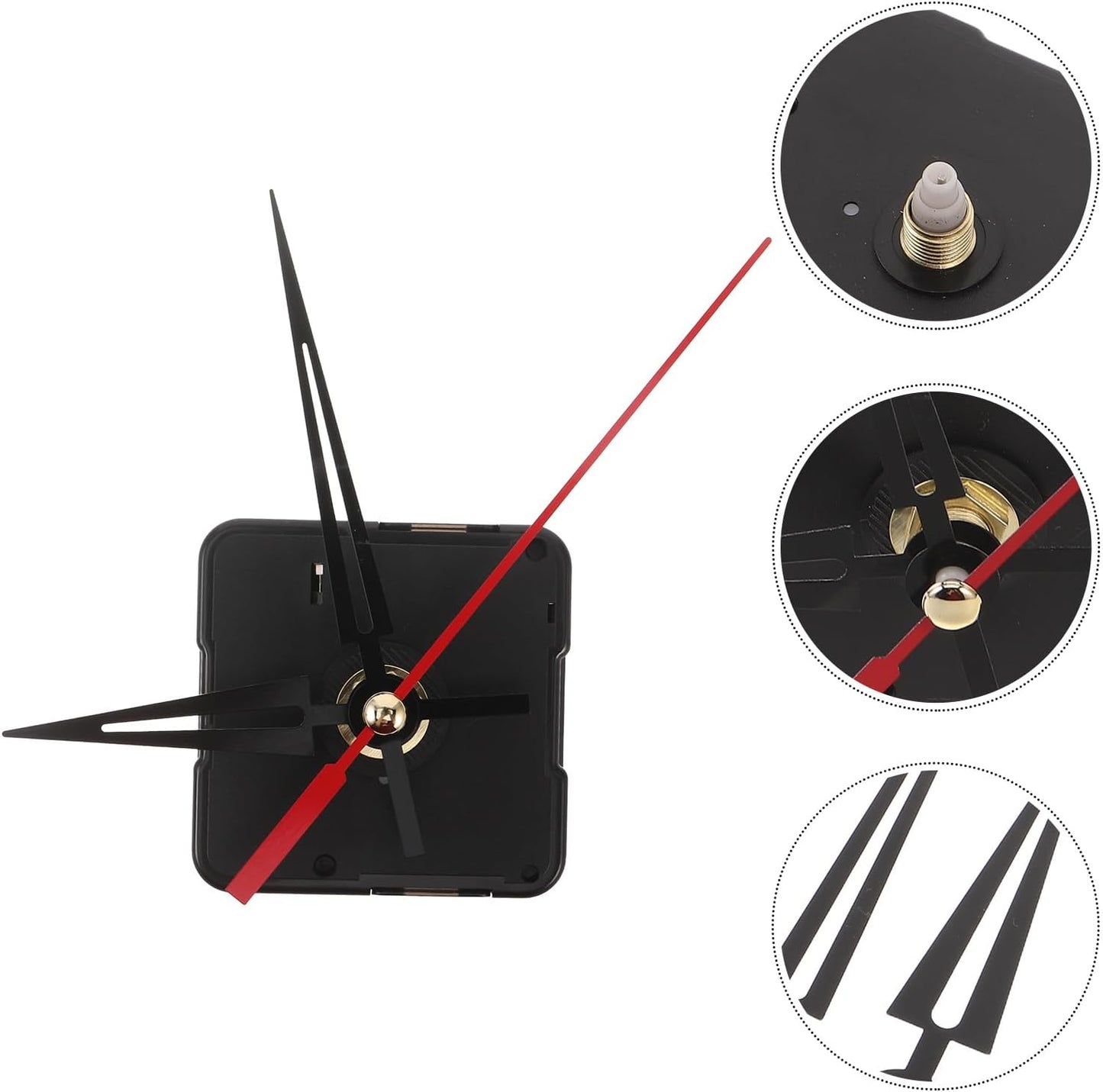 Kit movimiento reloj cuarzo silencioso eje 0.512pulg