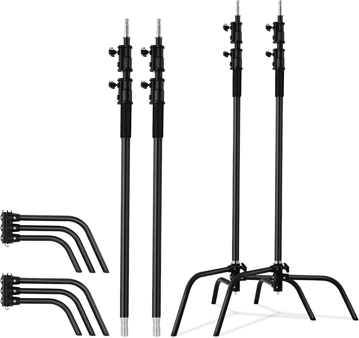 Kit 2 soportes C acero luz estudio ajustable 5-10.8ft