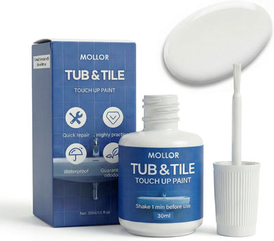Pintura retoque blanco semibrillante para bañera y azulejos 1.5oz