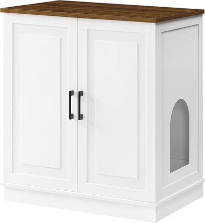 Caja arena grande para gatos armario madera granja blanco
