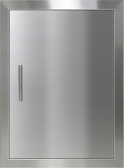 Puerta cocina acero inox 17x24pulg para armario exterior con asas