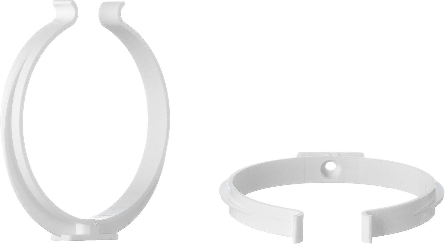 Soportes plástico 5pulg 2 Pzas clips ventilación redondo blanco