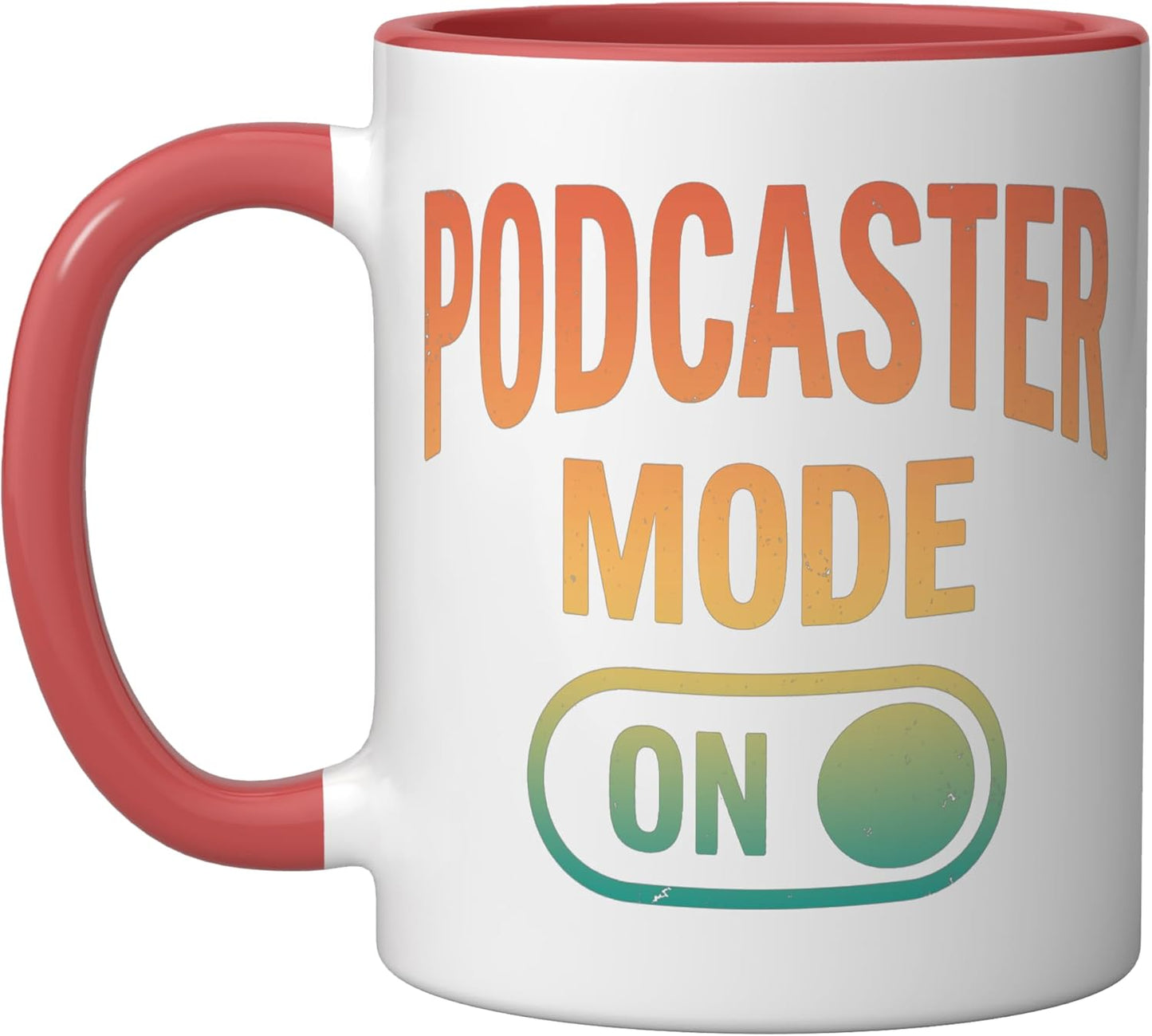 Taza Cerámica Podcast Roja/Blanca