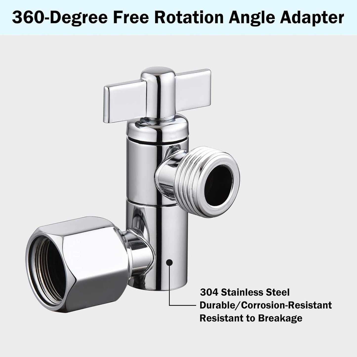 Adaptador ducha ajustable acero inox 304 cromado