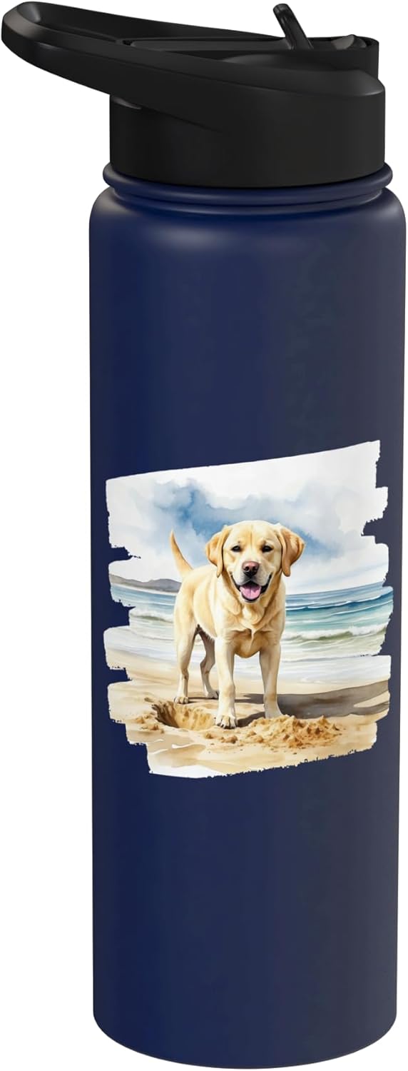 Bote de agua acero inoxidable para cachorro Labrador