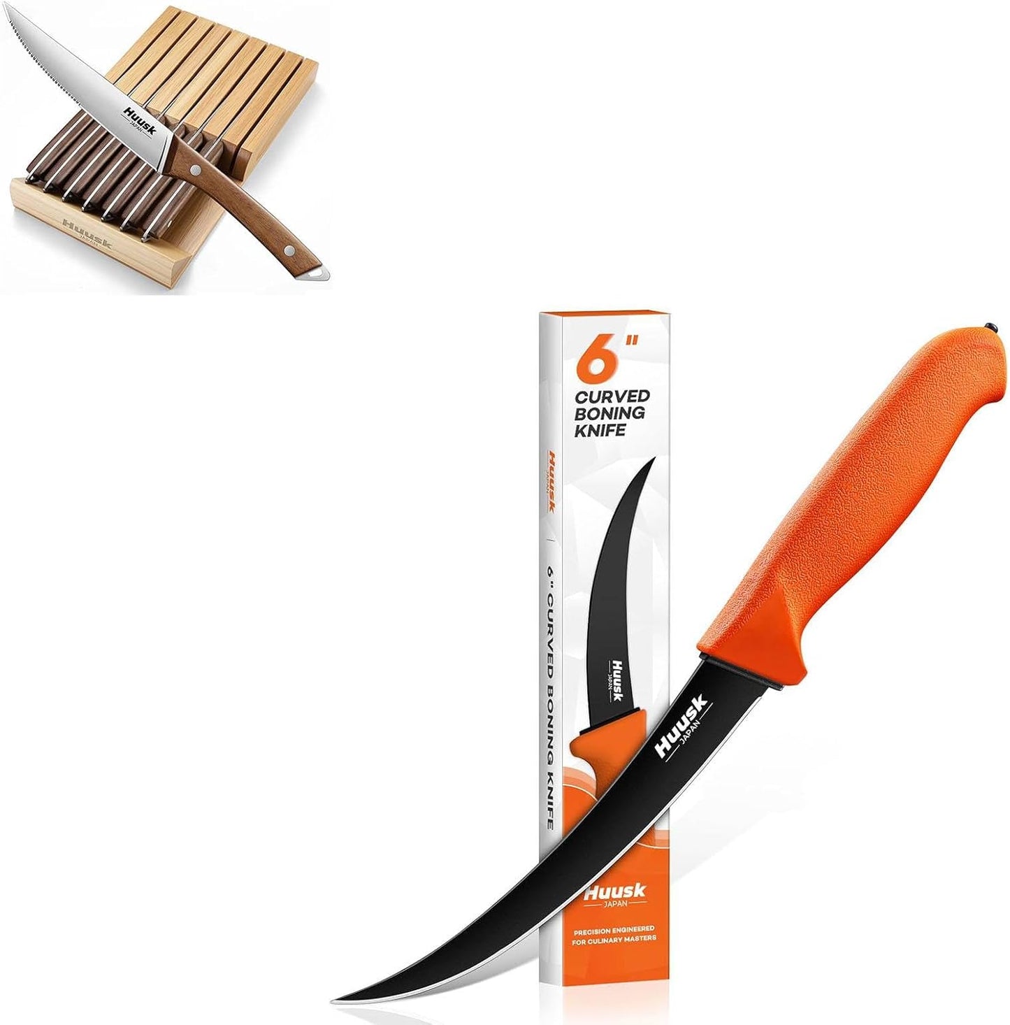 Set 8 Cuchillos de Carne Curva para Deshuesar