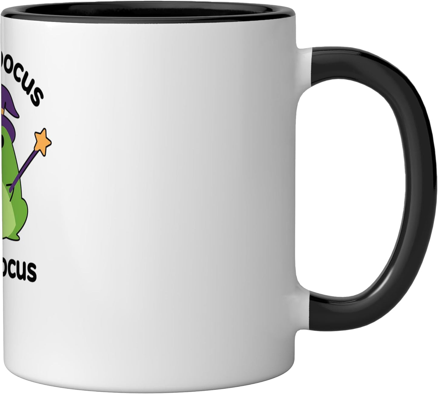 Taza cerámica humor ADHD hocus pocus no puedo concentrarme negra/blanca
