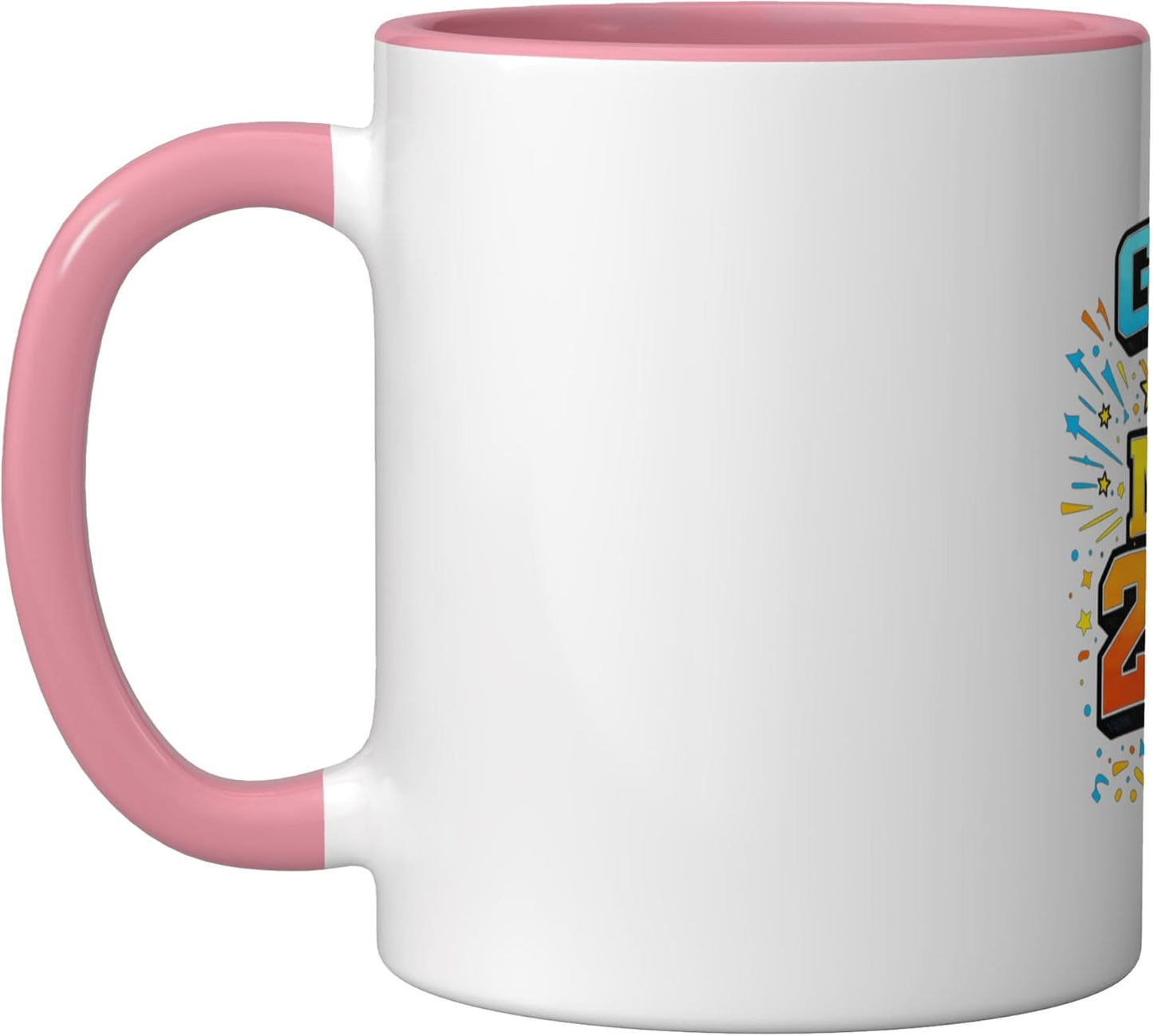 Taza Cerámica Clase 2026 Diseño Rosa/Blanco