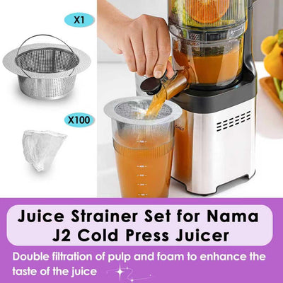 Set colador para exprimidor Nama J2 acero inox 304