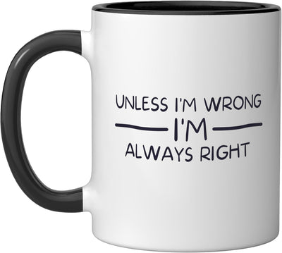 Taza de cerámica Sarcastic Design para hombre y mujer en negro y blanco