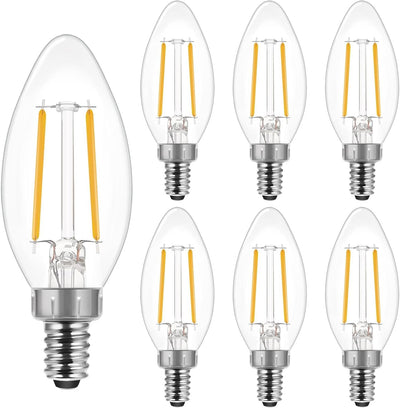 Bombillas LED Edison B10 E12 2700K blanco suave 6 pzas