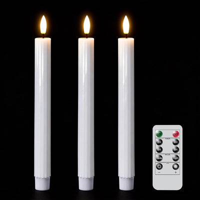 Velas cónicas parpadeantes LED con control remoto y temporizador