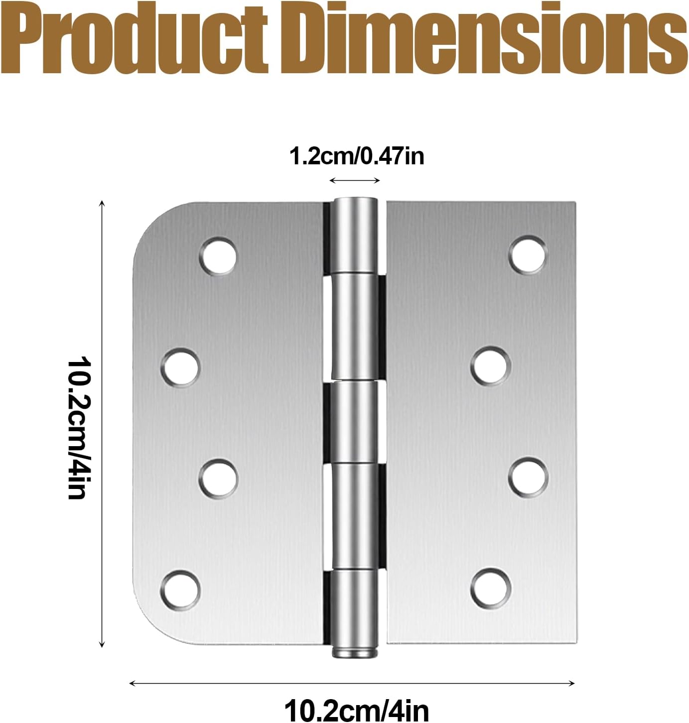 Pack 3 Bisagras Puerta Acero Inox 4pulg Con Rodamiento